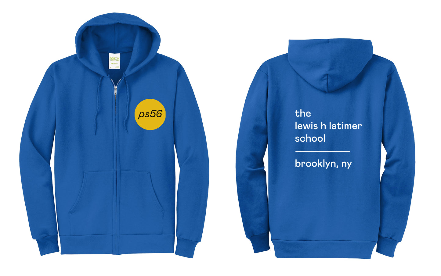 ADULT: Zip Hoodies RED, BLUE, GREEN, LIGHT BLUE