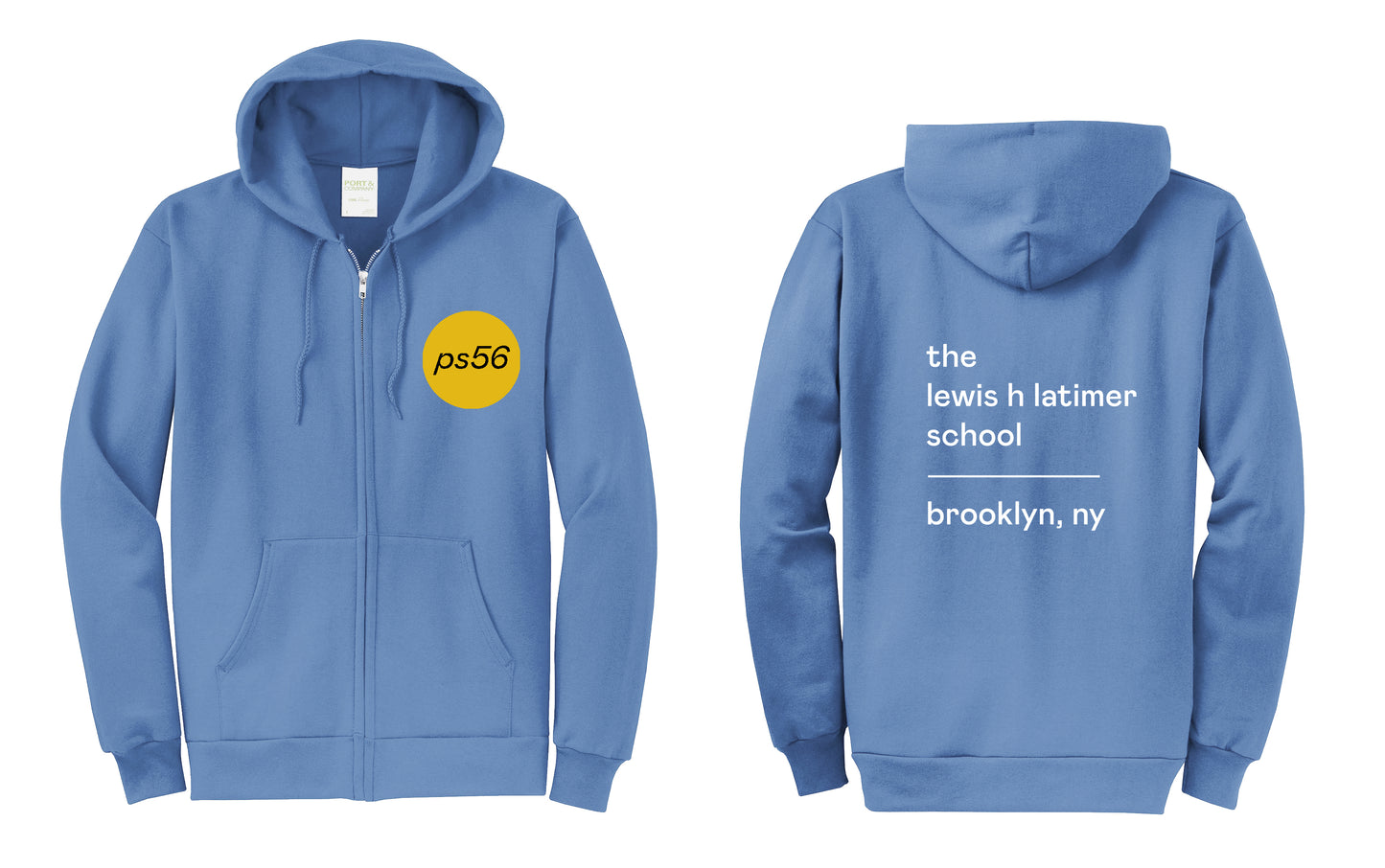 ADULT: Zip Hoodies RED, BLUE, GREEN, LIGHT BLUE