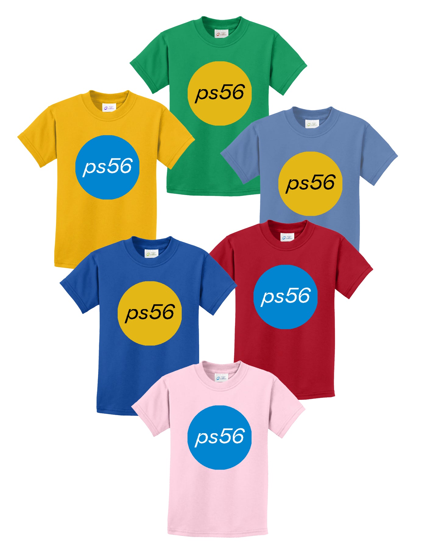 ADULT: T-Shirts RED, BLUE, GREEN, LIGHT BLUE, YELLOW, PINK