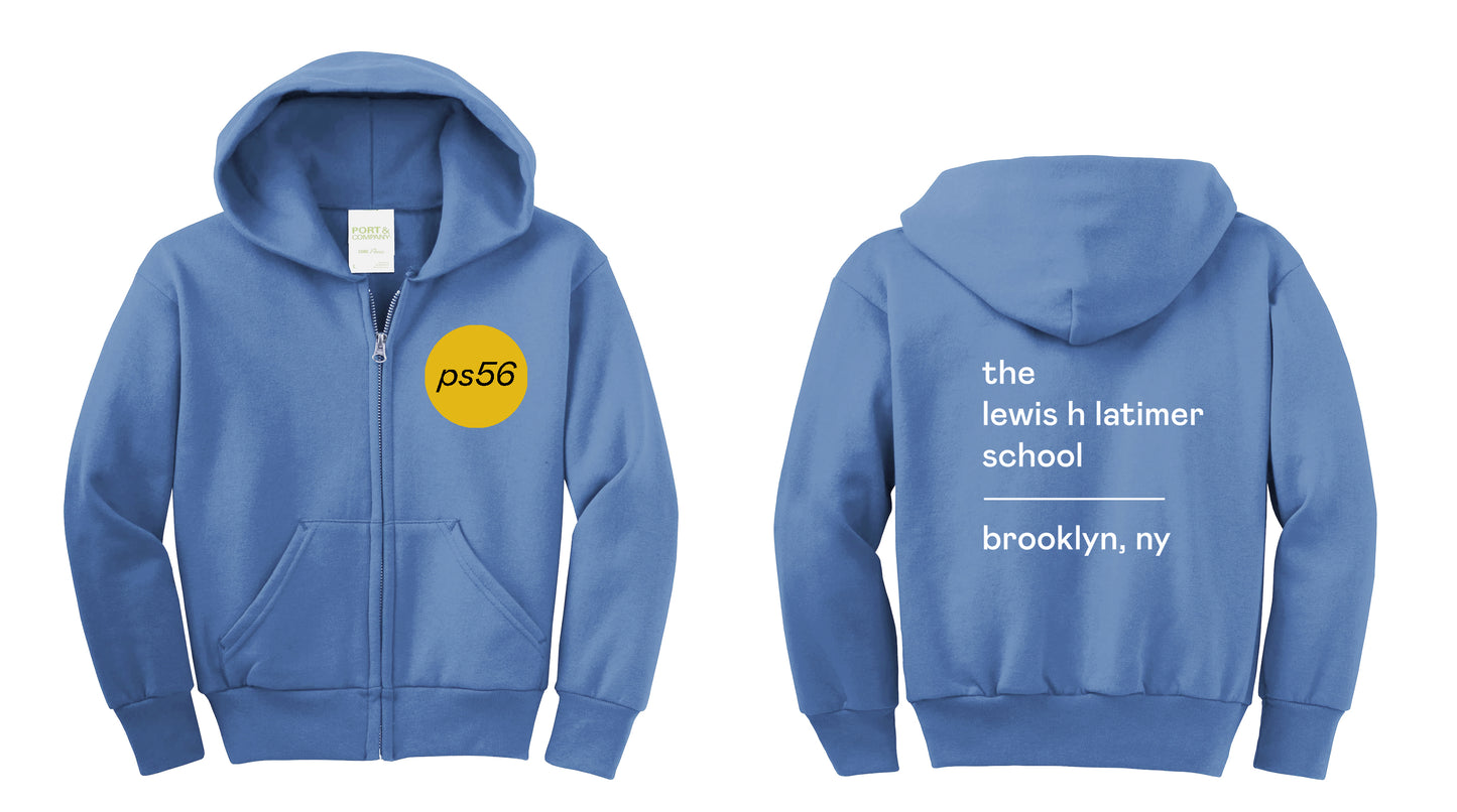 PRE-ORDER KIDS: Zip Hoodies RED, BLUE, GREEN, LIGHT BLUE